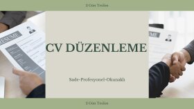 cv'nizi sade ve profesyonel hale getiririm