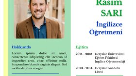 Bu cv,İngilizce öğretmeni için ingilizce olarak hazırlanmışt