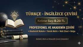 İngilizce çeviri alanında profesyonel hizmet sunuyorum