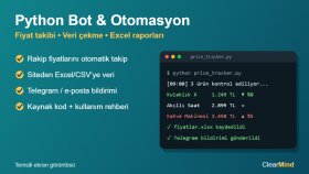 Python ile fiyat takip ve veri çekme botu yazarım
