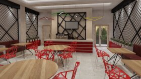 İç Mekan Tasarımı - Okul Kafe Tasarımı