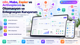 n8n, make, zapier ve activepieces otomasyonları kurarım