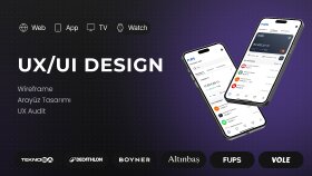 uzman olduğum kullanıcı deneyimi (ui/ux) tasarımları yaparım