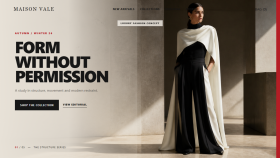  Maison Vale — İngilizce Moda Web Sitesi Konsepti