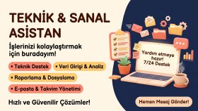  teknik süreçlerinizi yönetecek sanal asistanınız olabilirim