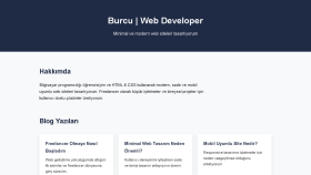 Kişisel Blog Web Sitesi (Demo Çalışması)