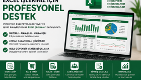 Excel’de profesyonel tablo, rapor ve veri analizi hazırlarım