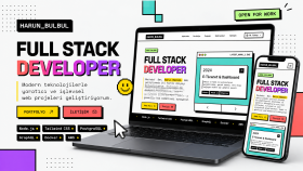 Harun Bülbül – Neo Brutalist Full Stack Developer Portfolyos