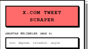 X.com Tweet Scraper Eklentisi