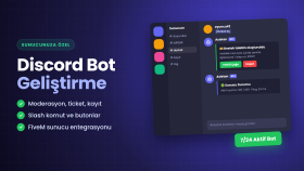 sunucunuza özel profesyonel Discord botu geliştiririm