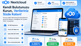 sunucu dahil 50 GB Nextcloud bulut sistemi kurarım