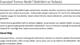 Esansiyel Tremor Nedir? Belirtileri ve Tedavisi