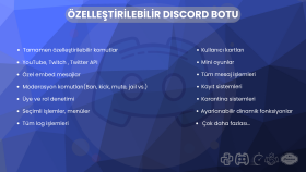 sizin için profesyonel olarak discord botu yapabilirim