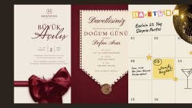 Konsept Davetiye Tasarımları - Açılış, Doğum Günü, Kına