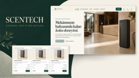 Scentech için kurumsal web ve B2B ürün kataloğu