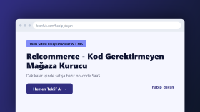 Reicommerce - Kod Gerektirmeyen Mağaza Kurucu