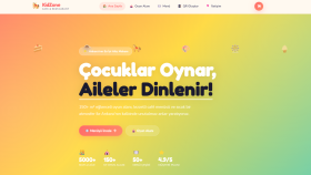 Çocuk Oyun Kafesi ve Restoran İçin React Dijital Menü Sitesi