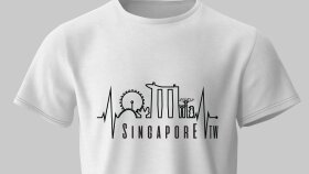 Singopur t-shirt tasarımı