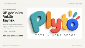 Plyto için 3B logo vektörleştirme