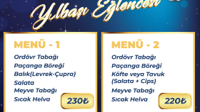 Yılbaşı için menü tasarımı