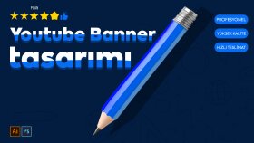 YouTube kanalınız için dikkat çekici banner tasarlıyorum