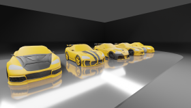Minimalist bir oyun tasarımı için modellediğim araçlar.