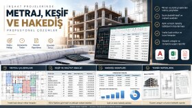 profesyonel olarak metraj,keşif,hakediş tabloları hazırlarım