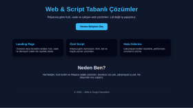 web ve script yazılımları geliştiririm