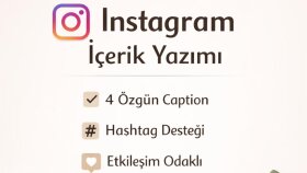 instagram gönderileri için profesyonel caption yazıyorum