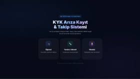 Modern Web Arayüzü: KYK Arıza Takip Sistemi