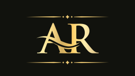 Premium Gold Monogram Logo Tasarımı | "AR" harf kombinasyonu