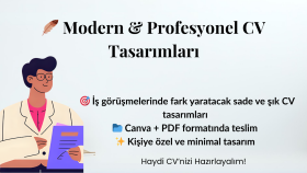 modern ve profesyonel cv tasarımı yapıyorum