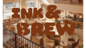 INK & BREW • Kitap & Kahve Kafe Logosu