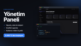 işletmenize özel yönetim paneli ve takip yazılımı yaparım