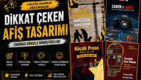 dikkat çekici yaratıcı afiş tasarımı yaparım