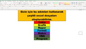  excel işlemlerinizi ve işlerinizi yaparım