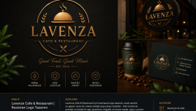 Lavenza Cafe | Premium Restoran & Kafe Logo Tasarımı 