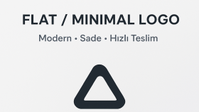 modern ve sade flat minimalist logo tasarımı yaparım