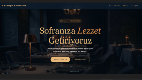 Örnek bir Restoran Web Sayfası Landing Page