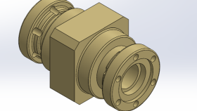 Flanşlı Mekanik Kaplin-3D Model ve Teknik Çizimi