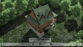 AD Mimarlık Antalya Ahşap dağ evi projemiz
