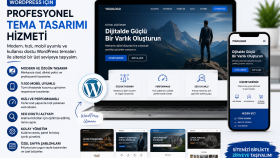 wordpress için modern ve mobil uyumlu tema tasarlarım