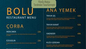 Restaurant Menü/Broşür Tasarımı