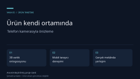 Ürünleri gerçek ortamda gösteren mobil AR deneyimi