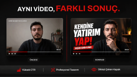 kanalına özel tıklandıran YouTube Thumbnail tasarlarım