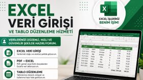 Excel tablolarınızı düzenli ve hızlı hazırlıyorum