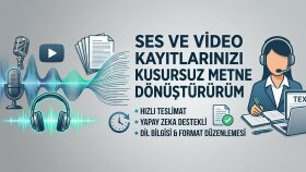 ses ve video kayıtlarınızı kusursuz metinlere dönüştürürüm