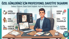 davetiye tasarımı yapıyorum