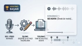 7/24 çevrimiçiyim ve kaliteli deşifre & altyazı yaparım