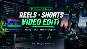 Reels, Shorts videolarınızı dinamik şekilde kurgularım